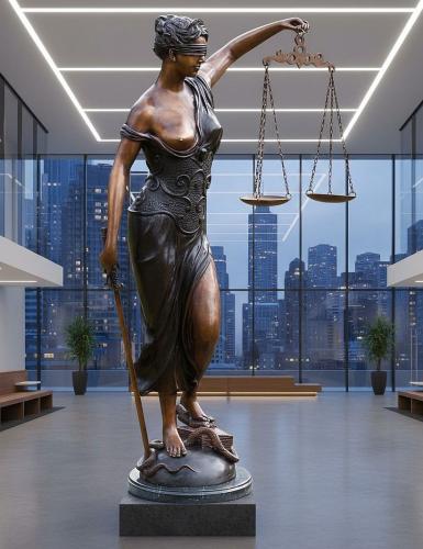 Bronze-Figur-justitia-gerechtigkeit